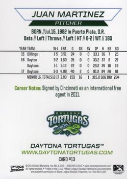 2018 Choice Daytona Tortugas #13 Juan Martinez Back