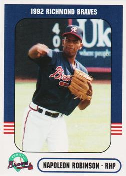 1992 Comix Richmond Braves #NNO Napoleon Robinson Front