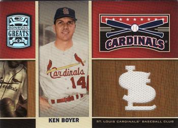 2005 Donruss Greats - Redbirds Material #RB-7 Ken Boyer Front