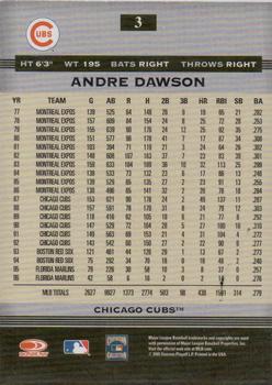 2005 Donruss Greats - Signature Gold HoloFoil #3 Andre Dawson Back