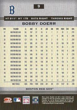 2005 Donruss Greats - Silver HoloFoil #9 Bobby Doerr Back
