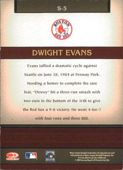 2005 Donruss Greats - Souvenirs #S-5 Dwight Evans Back