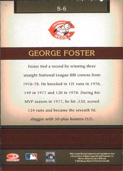 2005 Donruss Greats - Souvenirs #S-6 George Foster Back