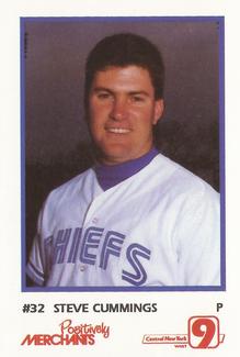 1990 Merchants Bank/WIXT9 Syracuse Chiefs #NNO Steve Cummings Front