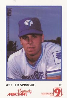 1990 Merchants Bank/WIXT9 Syracuse Chiefs #NNO Ed Sprague Front