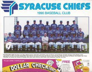 1990 Merchants Bank/WIXT9 Syracuse Chiefs #NNO Team Photo Front