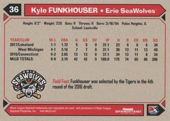 2018 Grandstand Erie SeaWolves #NNO Kyle Funkhouser Back