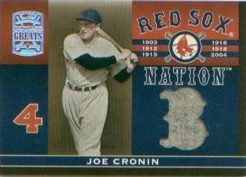 2005 Donruss Greats - Sox Nation Material #RSN-9 Joe Cronin Front