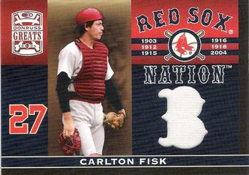 2005 Donruss Greats - Sox Nation Material #RSN-10 Carlton Fisk Front