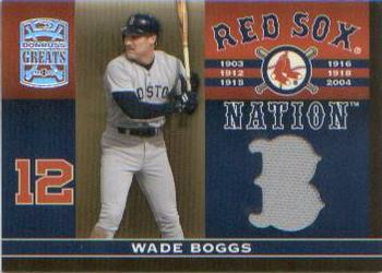 2005 Donruss Greats - Sox Nation Material #RSN-12 Wade Boggs Front