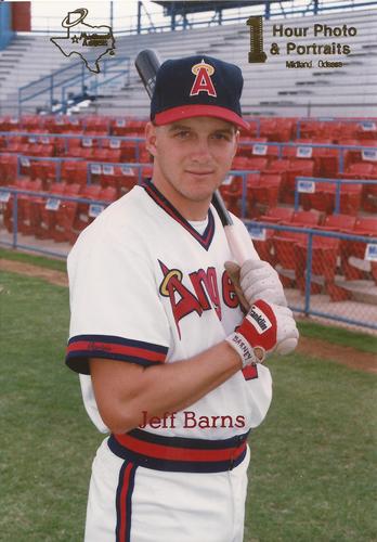 1990 One-Hour Photo Midland Angels #NNO Jeff Barns Front