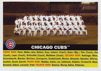 2005 Topps Heritage #11 Chicago Cubs Front