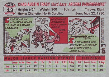 2005 Topps Heritage #13 Chad Tracy Back