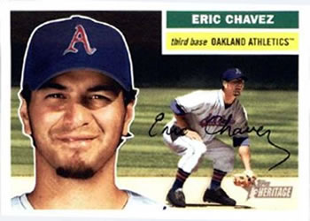 2005 Topps Heritage #155 Eric Chavez Front