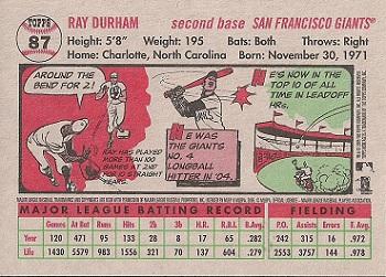 2005 Topps Heritage #87 Ray Durham Back