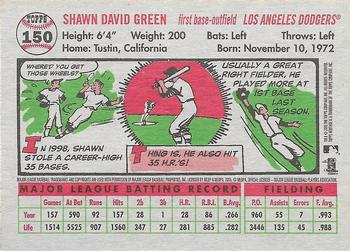 2005 Topps Heritage #150 Shawn Green Back