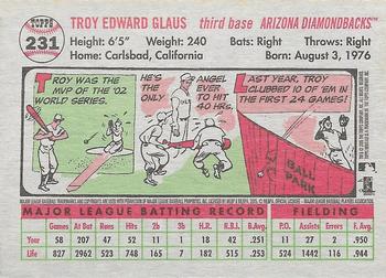 2005 Topps Heritage #231 Troy Glaus Back