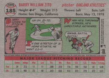 2005 Topps Heritage #185 Barry Zito Back