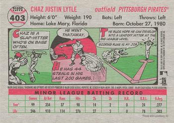 2005 Topps Heritage #403 Chaz Lytle Back