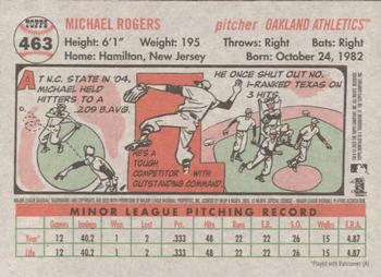 2005 Topps Heritage #463 Michael Rogers Back