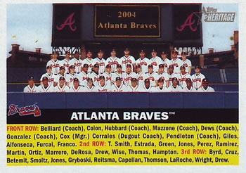 2005 Topps Heritage #95 Atlanta Braves Front