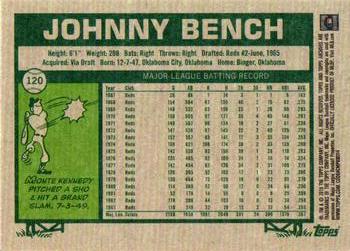 2018 Topps Archives - 1959 and 1977 Signature Omissions #120 Johnny Bench Back