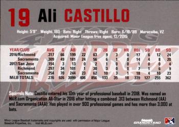 2018 Grandstand Richmond Flying Squirrels #NNO Ali Castillo Back
