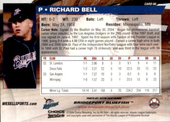 2004 Choice Bridgeport Bluefish #06 Richard Bell Back