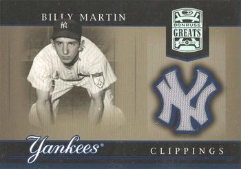 2005 Donruss Greats - Yankee Clippings Material #YC-3 Billy Martin Front