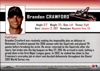 2013 Grandstand Richmond Flying Squirrels Update #NNO Brandon Crawford Back