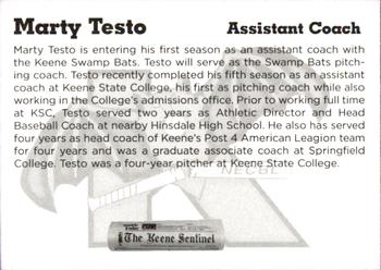 2004 Keene Swamp Bats #3 Marty Testo Back