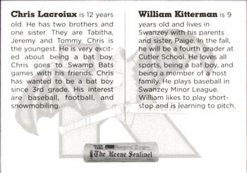 2004 Keene Swamp Bats #28 Chris LaCroiux / William Kitterman Back