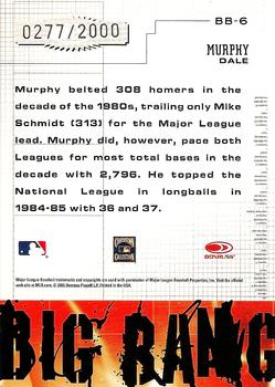 2005 Donruss Leather & Lumber - Big Bang #BB-6 Dale Murphy Back