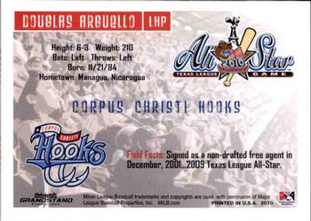 2010 Grandstand Texas League All-Stars South Division #1 Douglas Arguello Back