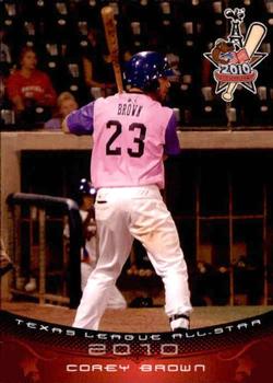 2010 Grandstand Texas League All-Stars South Division #5 Corey Brown Front