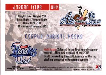 2010 Grandstand Texas League All-Stars South Division #19 Jordan Lyles Back