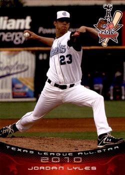 2010 Grandstand Texas League All-Stars South Division #19 Jordan Lyles Front