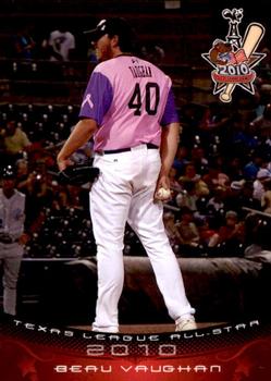 2010 Grandstand Texas League All-Stars South Division #28 Beau Vaughan Front
