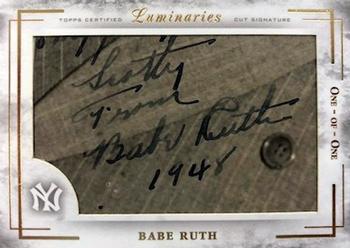 2018 Topps Luminaries - Cut Signatures #CS-BR Babe Ruth Front