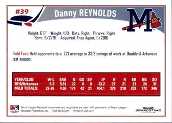 2017 Grandstand Mississippi Braves #24 Danny Reynolds Back