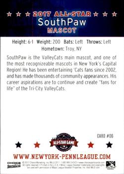2017 Choice New York-Penn League All-Stars #6 Southpaw Back