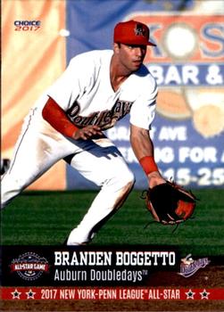 2017 Choice New York-Penn League All-Stars #7 Branden Boggetto Front