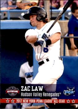 2017 Choice New York-Penn League All-Stars #17 Zac Law Front