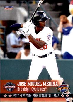 2017 Choice New York-Penn League All-Stars #38 Jose Miguel Medina Front