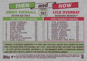 2005 Topps Heritage - Then and Now #TN7 Jimmy Piersall / Lyle Overbay Back