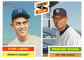 2005 Topps Heritage - Then and Now #TN8 Clem Labine / Mariano Rivera Front