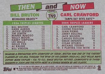 2005 Topps Heritage - Then and Now #TN9 Bill Bruton / Carl Crawford Back