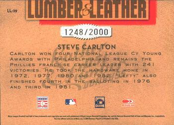 2005 Donruss Leather & Lumber - Lumber & Leather #LL-29 Steve Carlton Back