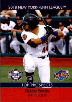 2018 Choice New York-Penn League Top Prospects #07 Carlos Cortes Front