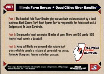 2017 Grandstand Quad Cities River Bandits SGA #NNO Illinois Farm Bureau 1st Fact Card Back